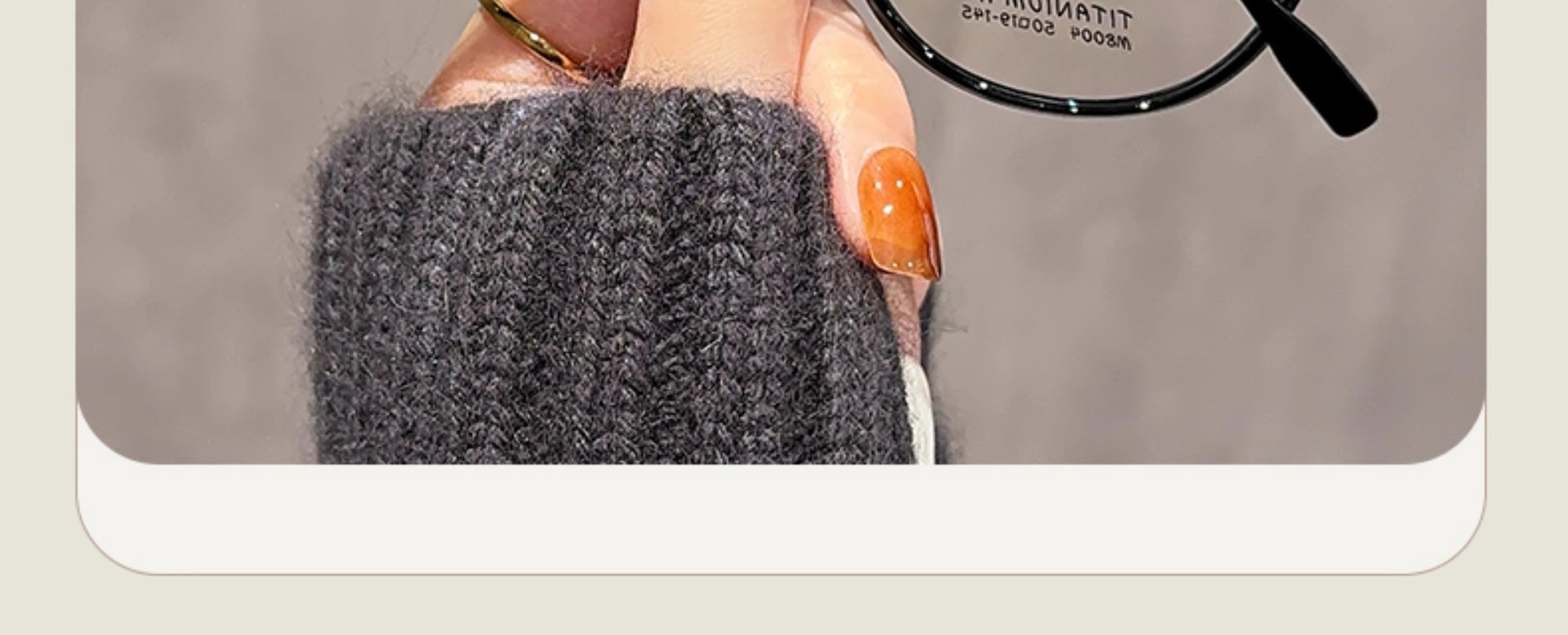 新款超轻纯钛大框眼镜女显脸小M8004丹阳眼镜网红款茶色镜框批发详情18