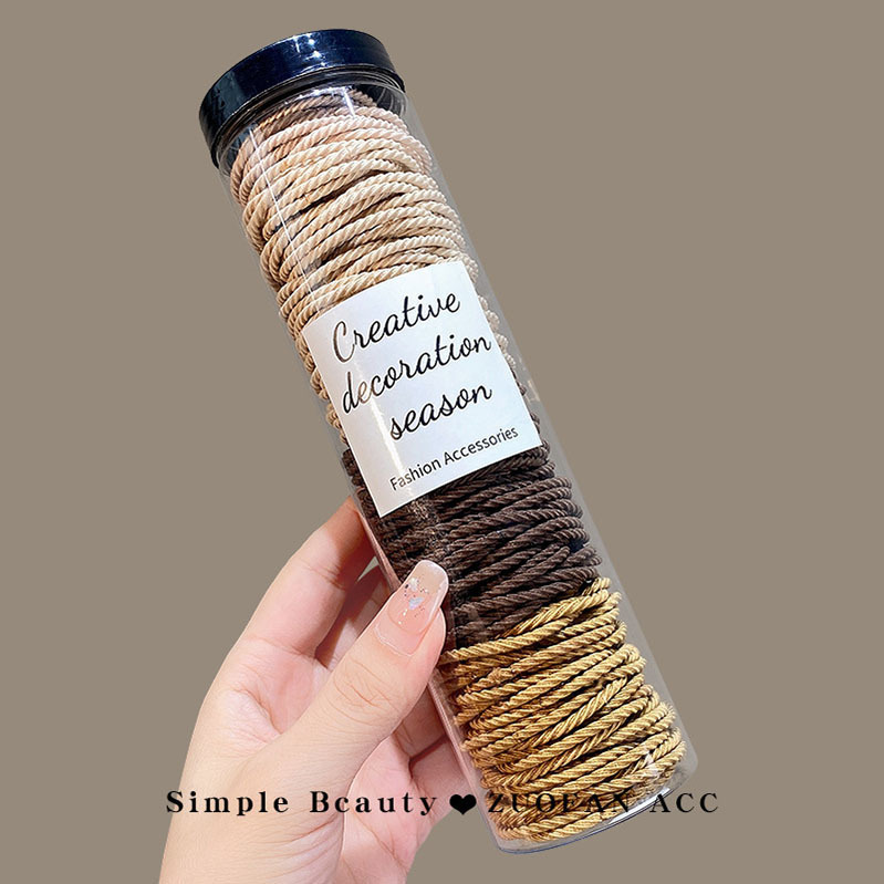 基础款无缝接发圈100根螺纹防滑高马尾发绳不伤发皮筋饰品配件详情14