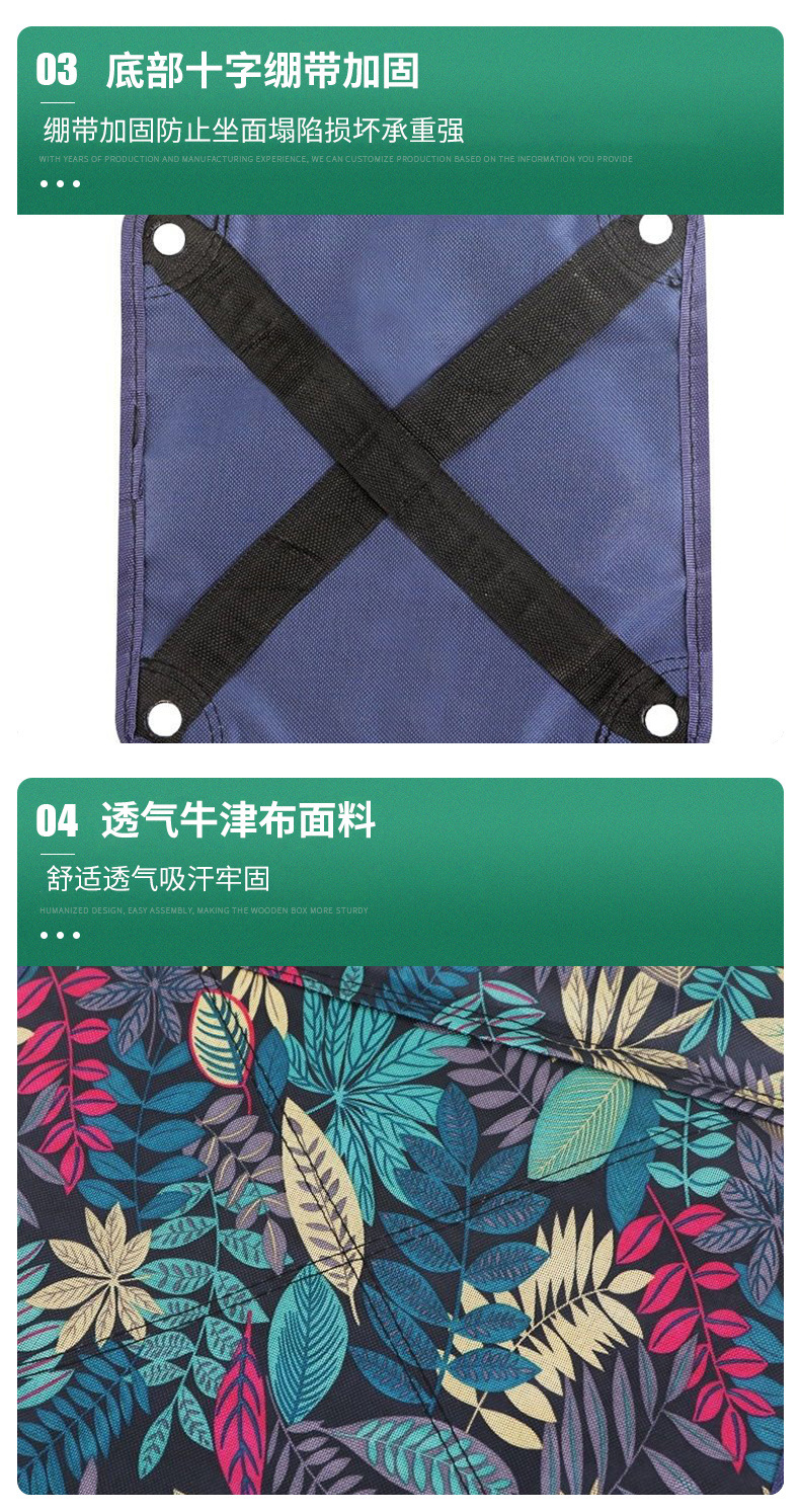 椅子座面户外折叠椅配件双层牛津布加厚坐垫户外折叠椅子替换布详情9