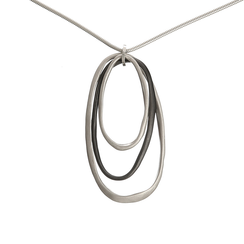 跨境饰品亚马逊爆款热销欧美复古长款项链几何吊坠女士金属毛衣链详情4