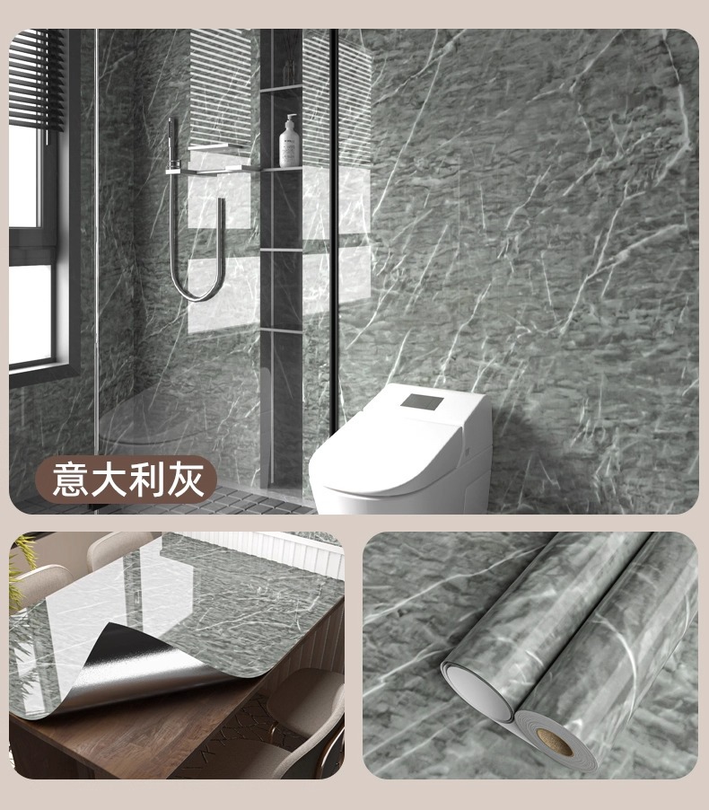 大理石厨房防油贴纸耐高温瓷砖墙贴油烟机橱柜灶台防水防油自粘详情21