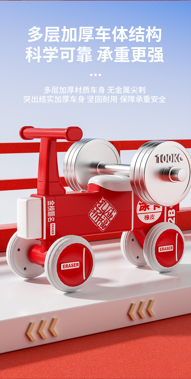 儿童滑行车1-3岁小孩婴儿学步车四轮溜溜车适合男女宝宝宝滑步车详情8