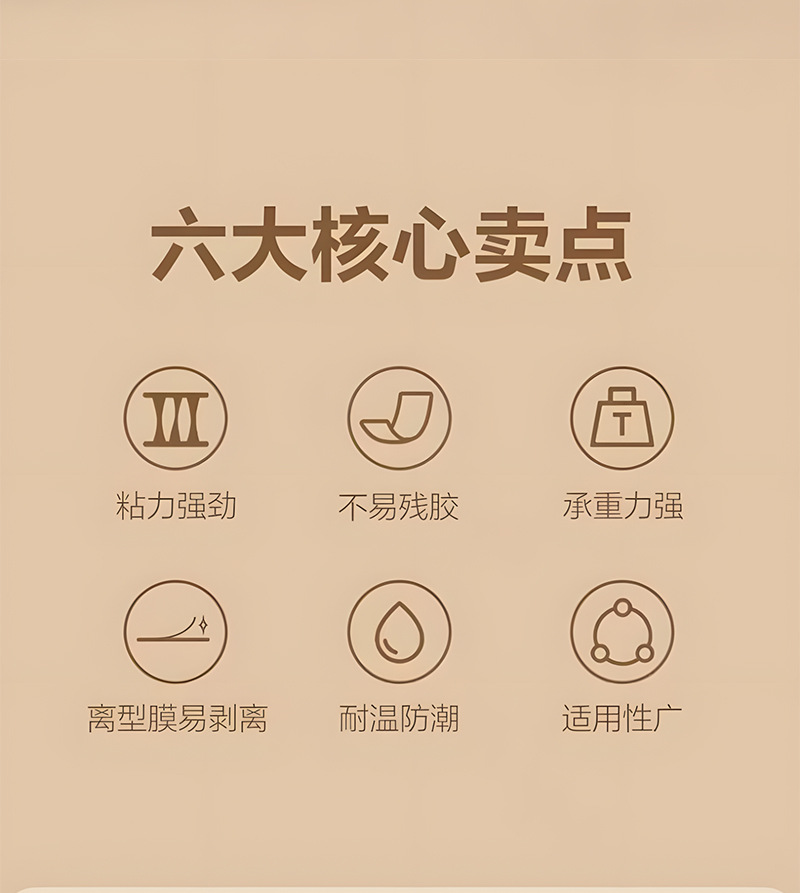 得力JL系列多功能网格无痕布基双面胶地毯地垫春联对联强力固定贴详情2
