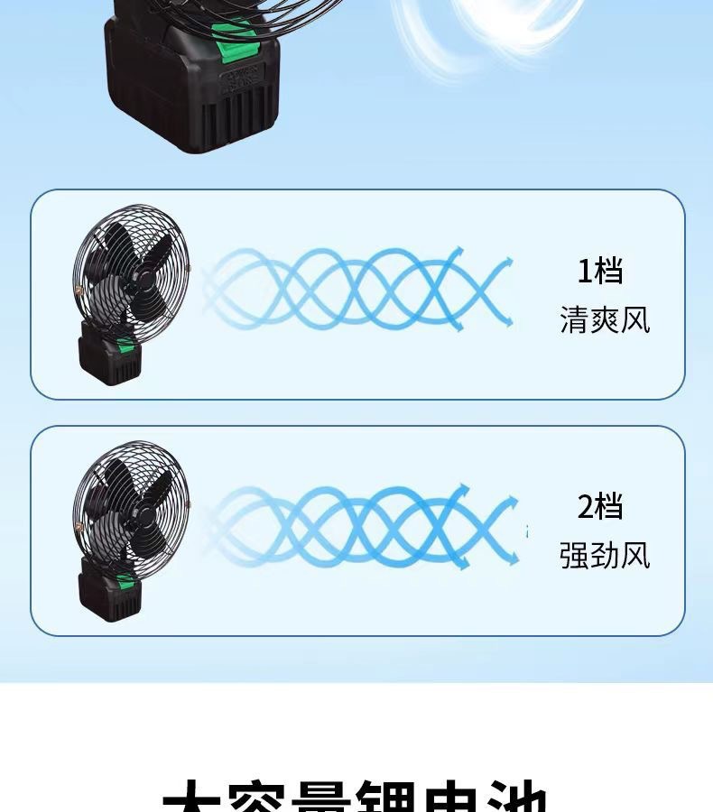 Industrial wireless charging fan, outdoor portable Makita interface electric fan, camping wonder, lithium battery fan pic 8