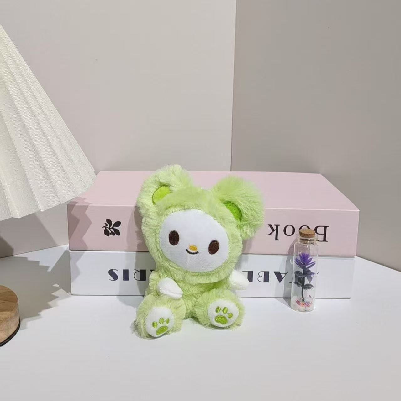 Cute milk shell bear rabbit plush pendant, little white rabbit doll bag, keychain, doll and doll accessories pic 8