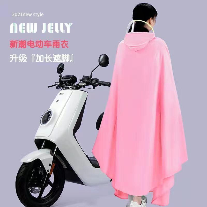 莫兰迪电动车雨披雨衣防暴雨全身电动摩托车单人加大加厚男女新款详情9
