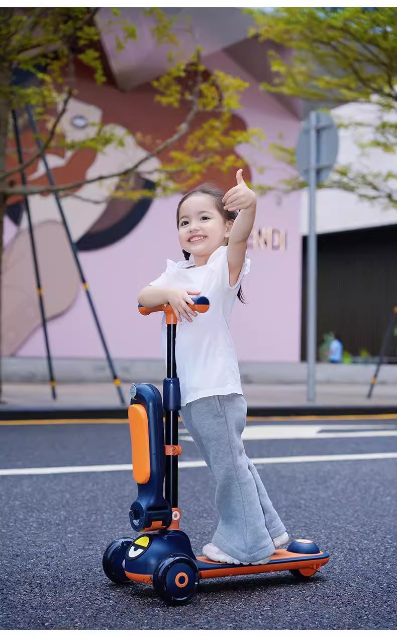 滑板车儿童1-3-6-12岁男女孩踏板可坐可骑三合一宝宝滑滑溜溜车详情15