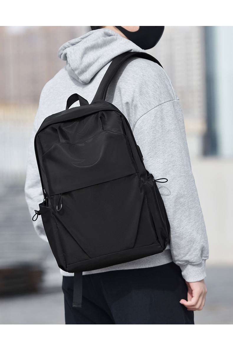 Mochila de nylon transfronteriza bolsa de viaje casual ligera para hombres bolsa de escuela de gran capacidad bolsa de computadora simple para estudiantes universitarios pic 28