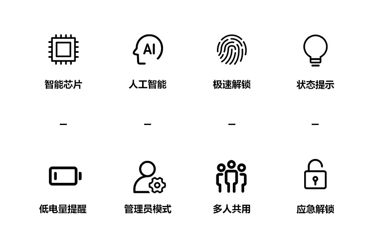 现代简约指纹抽屉锁柜门指纹密码锁衣柜橱柜家用办公室抽屉指纹锁详情6
