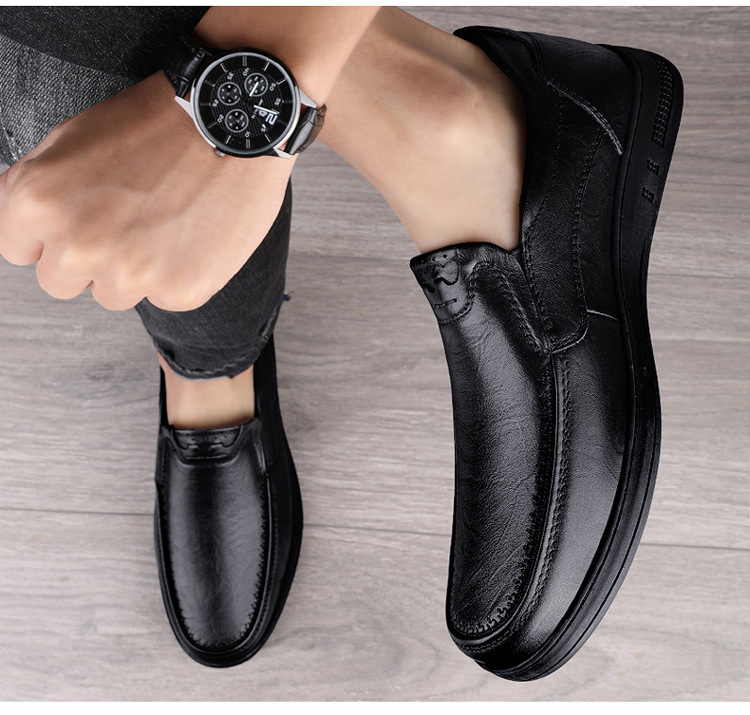 2025春秋男士真皮皮鞋四季款头层牛皮软皮软底加绒商务皮鞋乐福鞋详情14