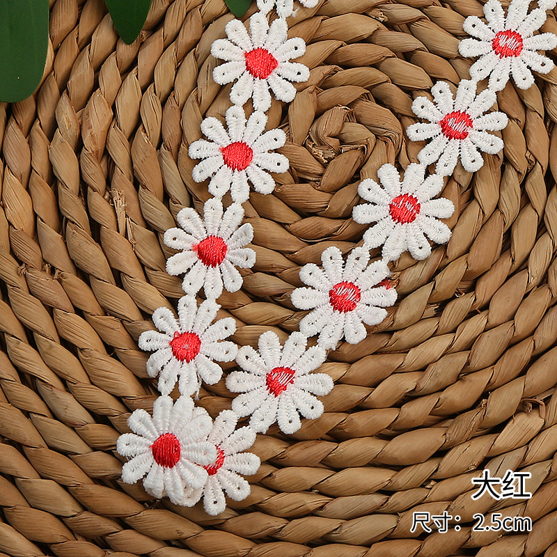 Factory direct sales and wholesale of 10-petal milk silk chrysanthemum, 2.5 cm petal lace clothing accessories and auxiliary materials pic 8