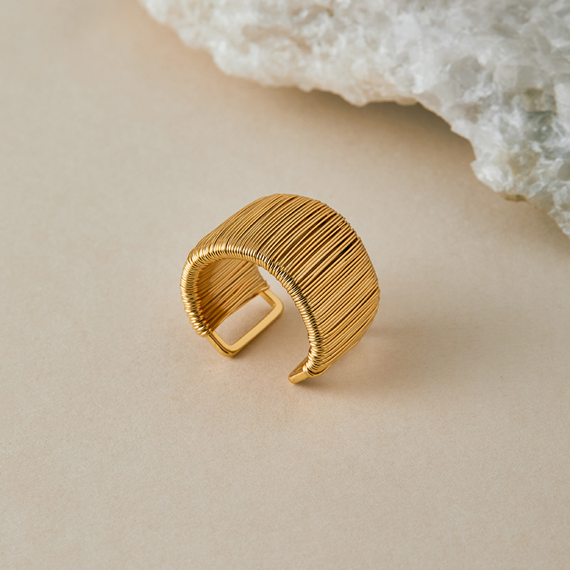 希朗-重工保色戒指开口设计宽面复古chic风欧美个性食指戒商务款详情16