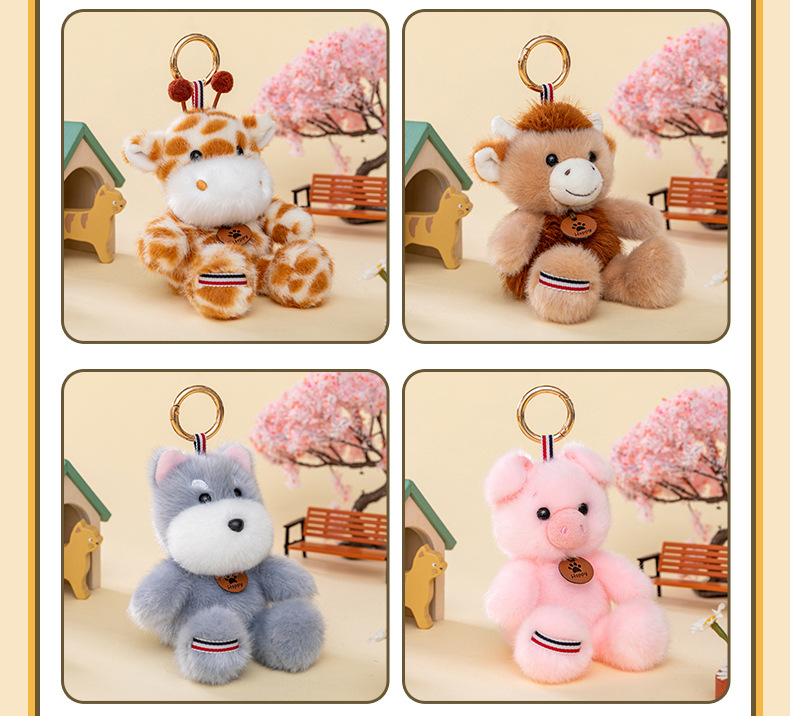 Direct sales from the plush toy pendant manufacturer. Forest animal Cute Jumping series three-flower cat and dog pendants are in stock and available for wholesale pic 10