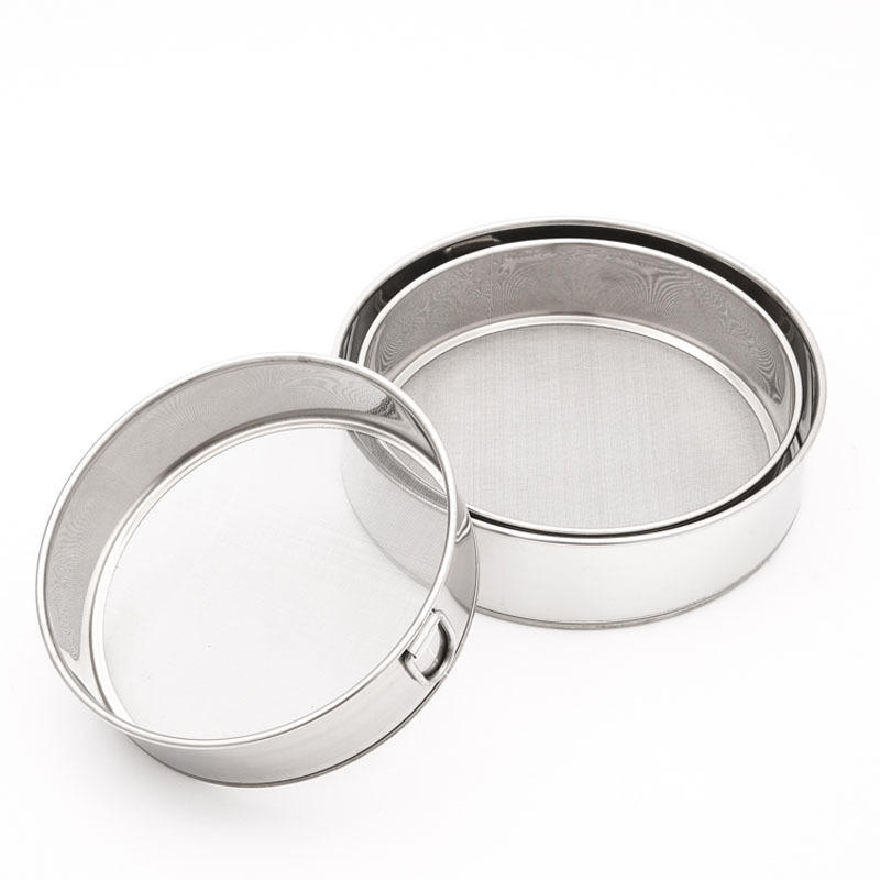 304 stainless steel flour sieve, round flour sieve, fine flour sieve, sieve mesh, bakery sugar powder sieve, single ring pic 5