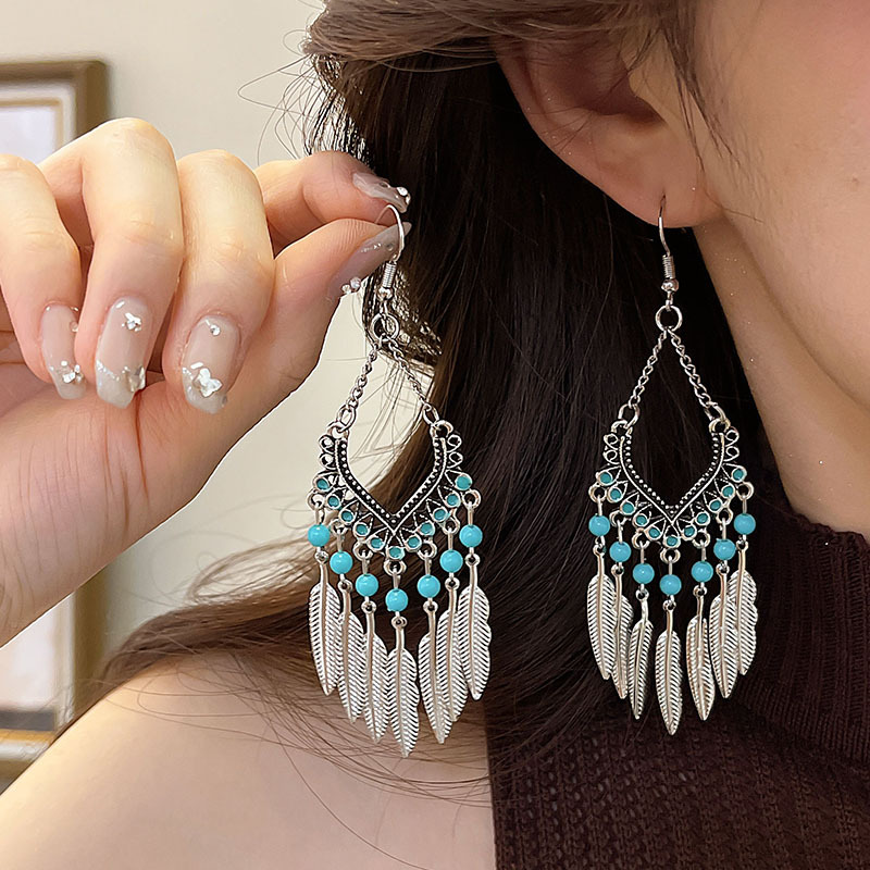 耳环度假风网红耳坠海边耳勾ins夏天新款拉菲草编手编藤编耳饰女详情36