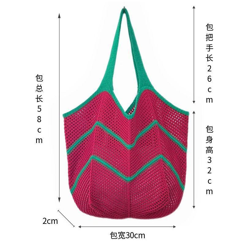 Casual large-capacity knitted bag for women 2025 new style, trendy, versatile and stylish single-shoulder bag, fashionable tote woven bag pic 32