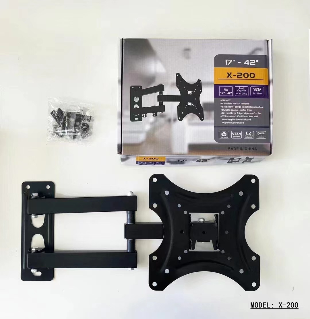 Telescopic swing TV stand, LCD TV swing TV hanging rack, single-arm and double-arm telescopic TV stand pic 4