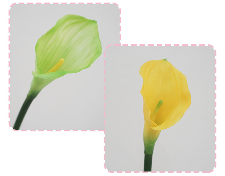 Calla lily flower simulation flower, soft rubber flower art, hand bouquet, home model room decoration manufacturer, flower bouquet simulation flower gift box pic 14