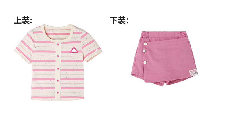 Niñas trajes de verano 2026 medias grandes pantalones cortos conjuntos de dos piezas manga corta camiseta falda wholesale niñas trajes de verano pic 11