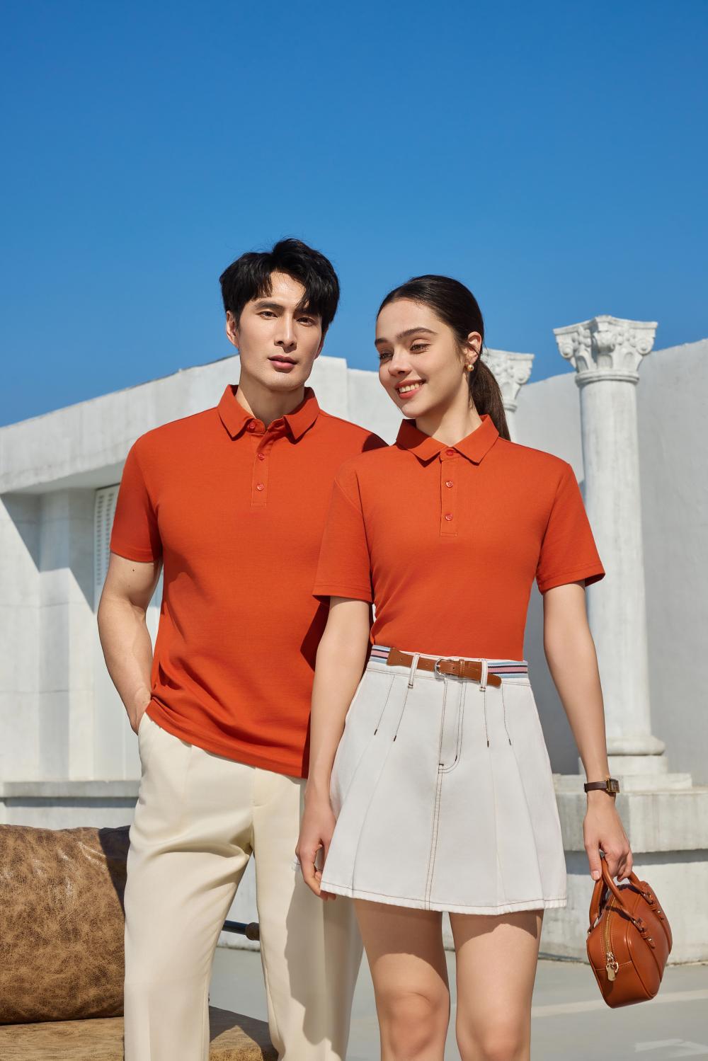 Polo衫女短袖时尚棉T上衣 Polo领连衣裙详情21