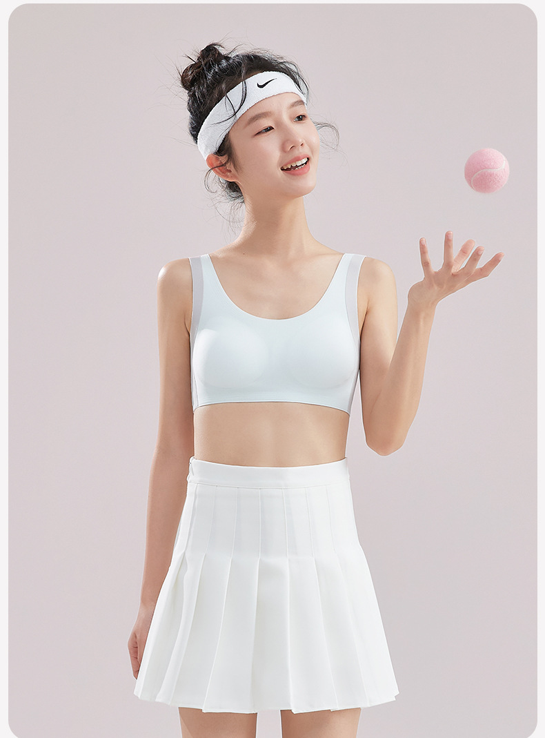 初中生内衣冰丝无痕青少年学生发育期少女文胸夏季透气运动背心详情18