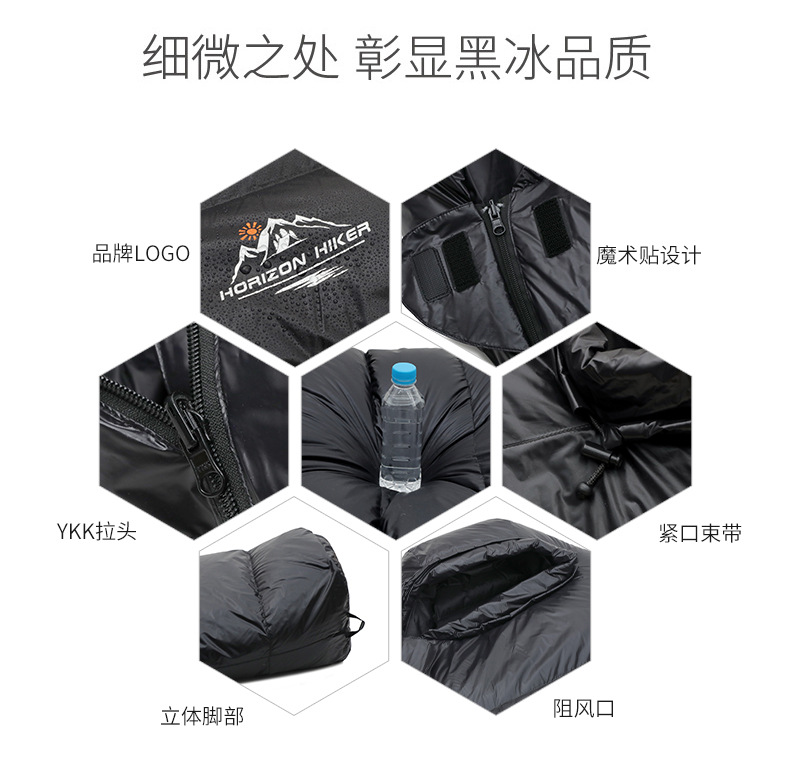冬季睡袋户外成人露营鹅绒睡袋加厚便携学生户外睡袋羽绒睡袋批发详情12