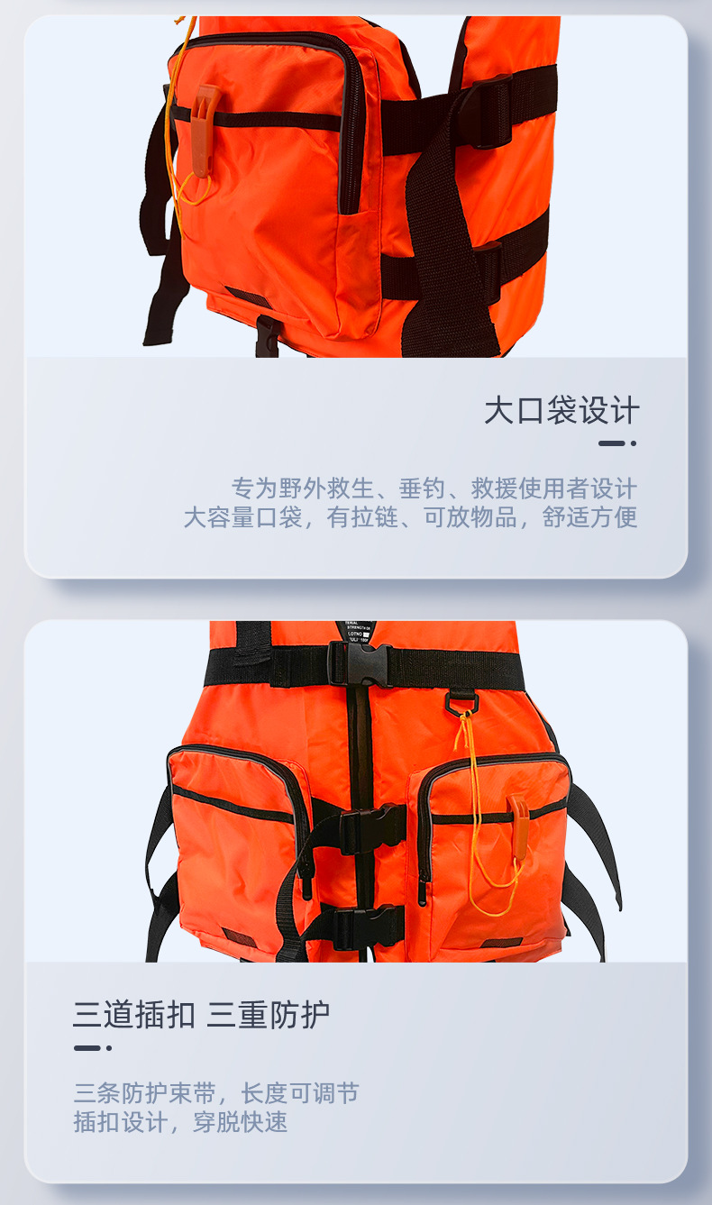 水域救援救生衣大浮力户外漂流救生衣海钓激流救援衣消防救生马甲详情6