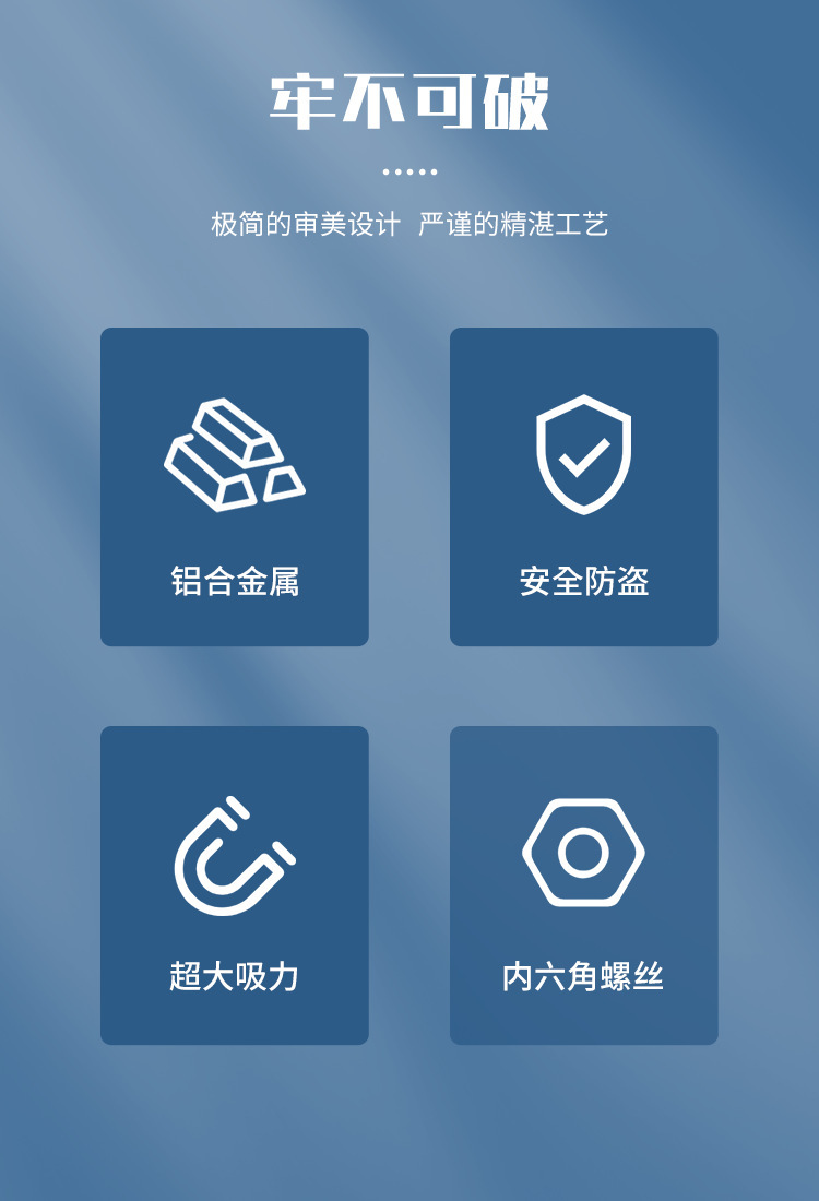 双门磁力锁180kg280公斤商铺玻璃门防火门木门静音电磁锁门禁义乌详情3