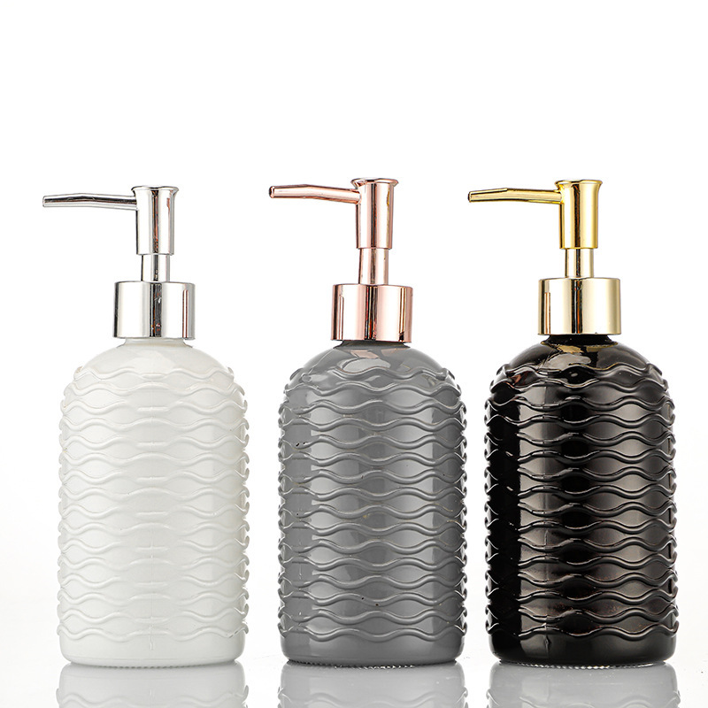 洗手液瓶透明加厚玻璃瓶空瓶高颜值皂液分装器2只装沐浴露瓶现货详情10