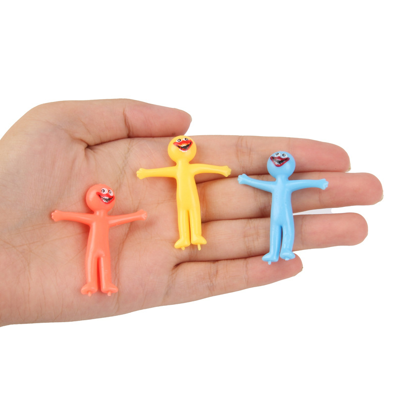 New and unique tpr elastic yellow figurine expression pulling release soft rubber creative Minion stress-relieving toy pic 11