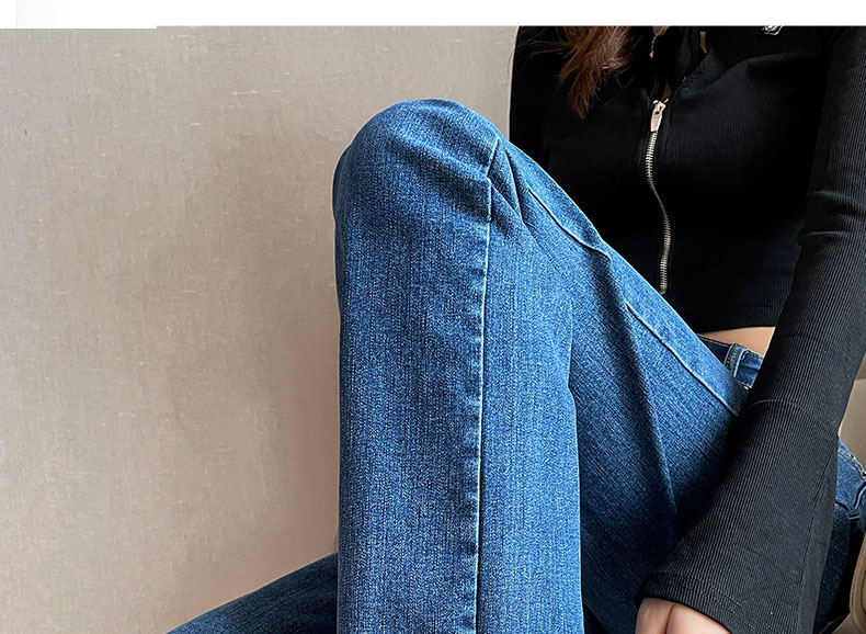 牛仔裤女春秋2025新款爆款阔腿裤九分法棍小个子薄款窄版直筒裤子详情39