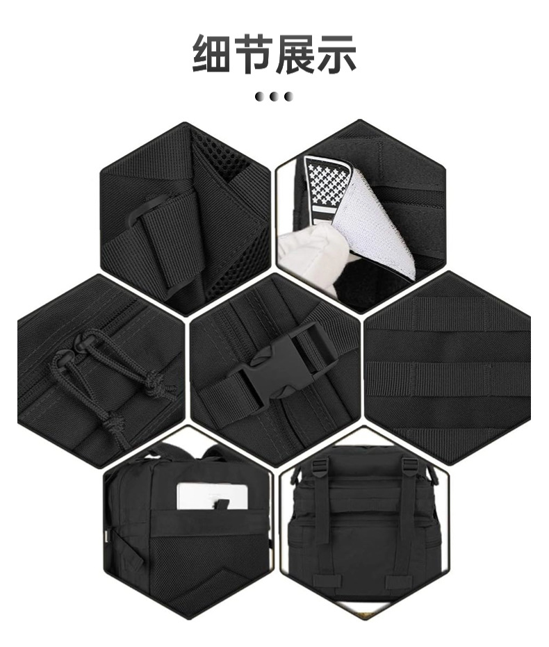 Cross-border Military Enthusiast 3P Tactical Backpack, large-capacity casual hiking backpack, Outdoor Sports Camping Mountaineering bag pic 5