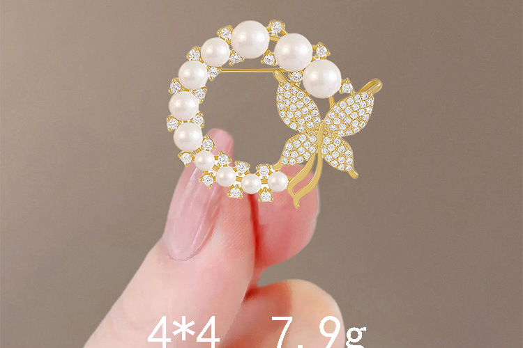 Butterfly brooches for women, high-end and niche, wholesale high-end pins, elegant and fixed clothes, suits, pearl accessories pic 9