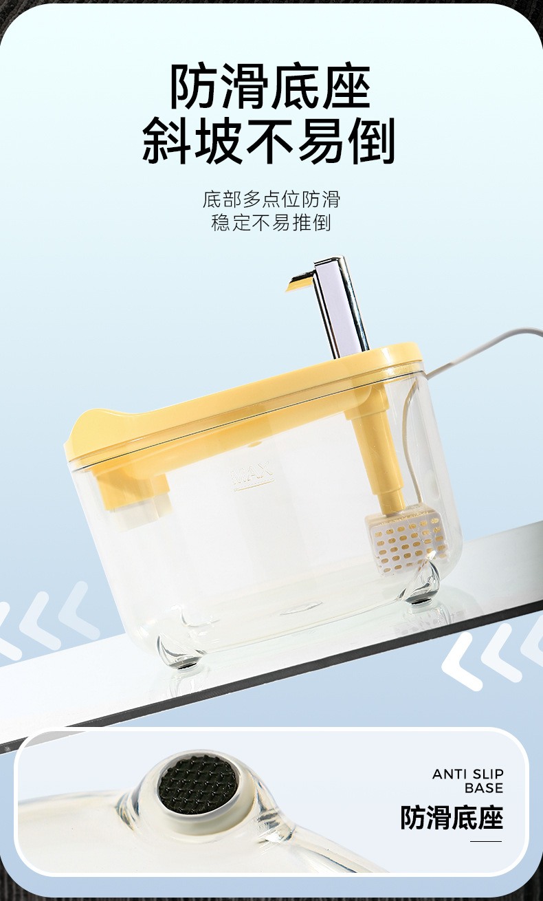 Wholesale of large-capacity automatic water dispensers for cats, dog water feeders, automatic circulation and filtration of live water, and pet water dispensers pic 11