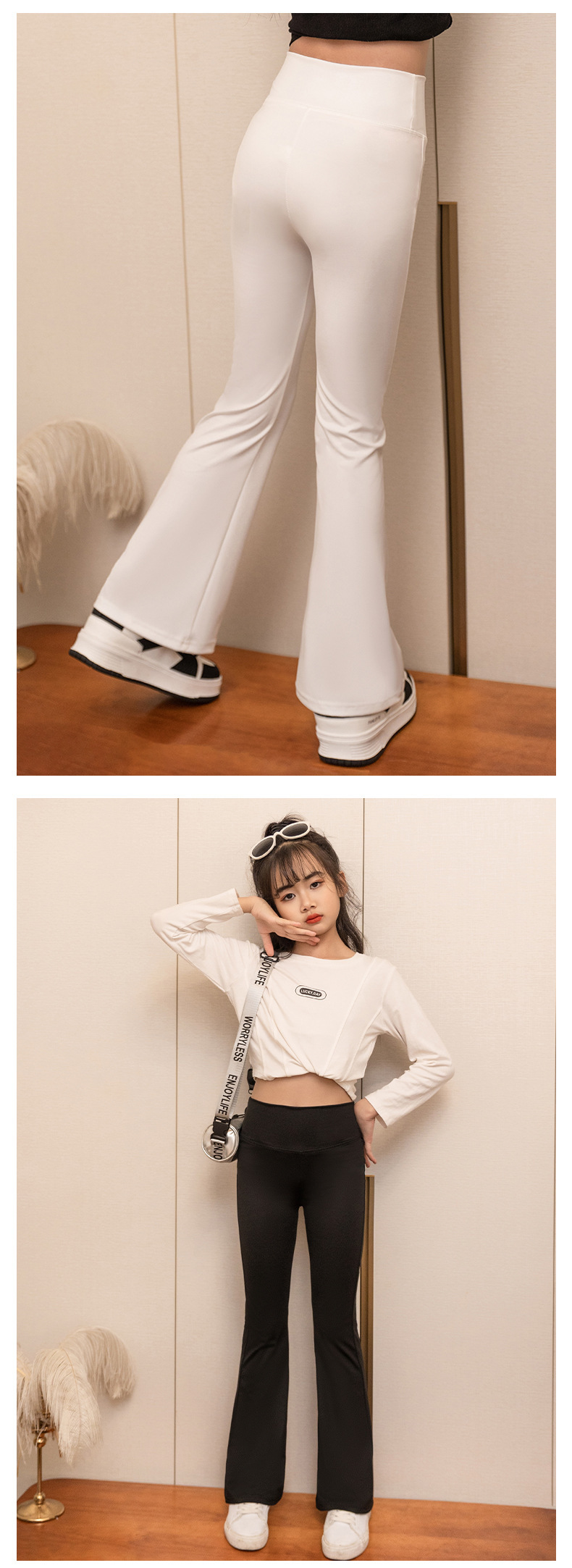 国潮-2025春秋季新款儿童鲨鱼裤外穿高腰修身女童瑜伽芭比提臀打底裤详情13