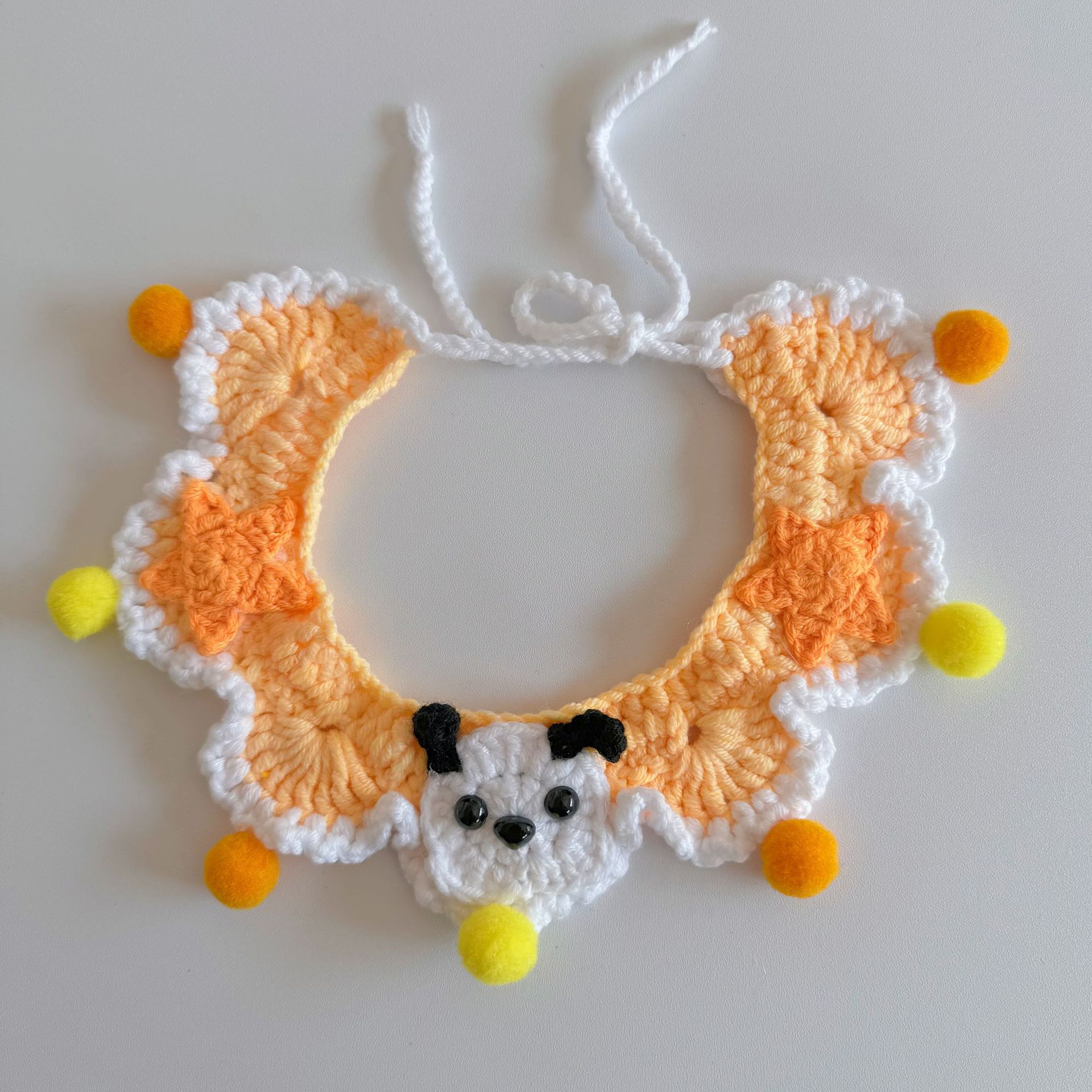 Pet hand-woven necklaces, cute cat knitted necklaces, kitten neck rings, small dog neck decorations pic 9