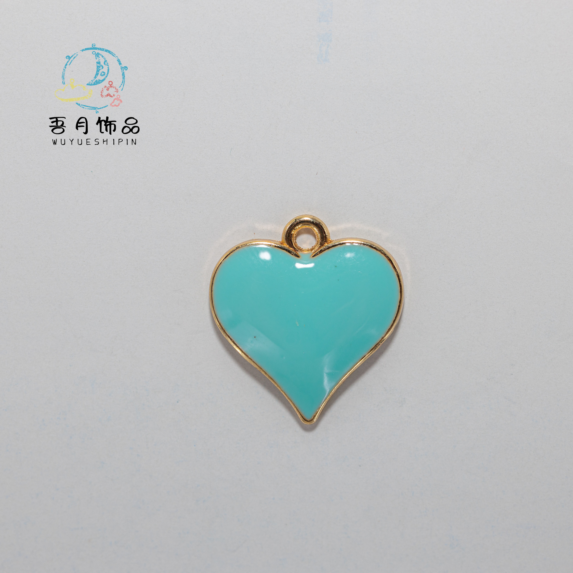 Heart-shaped necklaces, earrings, earrings, alloy oil-dripping jewelry accessories, diy material accessories, wholesale in Yiwu pic 5