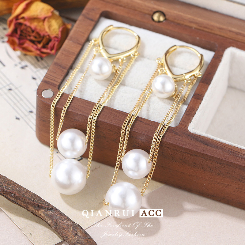 时尚轻奢感个性耳环时尚淑女耳线长款流苏耳饰女长款流苏百搭耳扣详情18