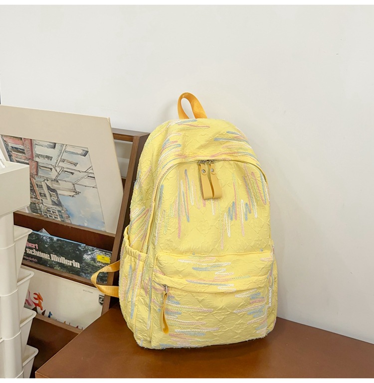 双肩包女生出游可爱少女简约大学生百搭轻便时尚春游中学上课书包详情42