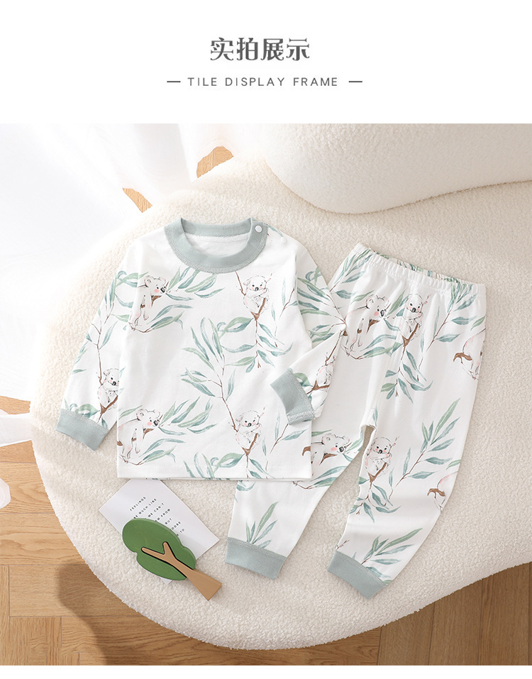 儿童睡衣内衣纯棉春秋居家服女童分体套装男宝秋衣秋裤打底衣服详情9