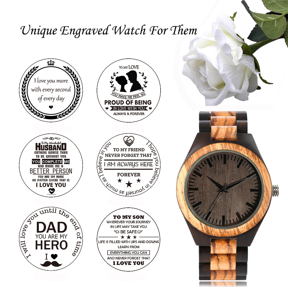 大表盘石英木表新款DIYwristwooden日本2035机芯现货支持一件代发详情8