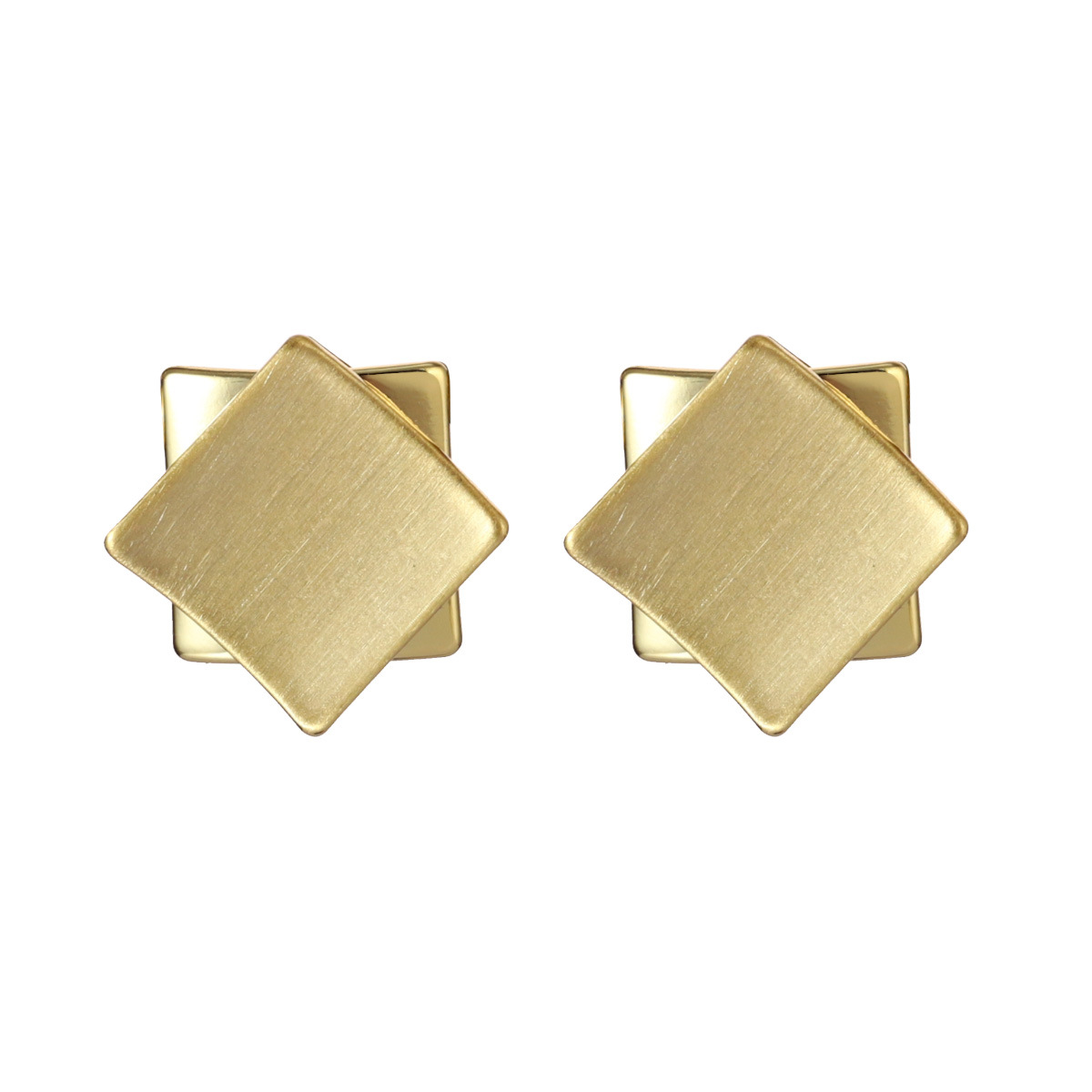 French geometric metal minimalist earrings with an irregular texture, white lava ring and enamel adjustable joints pic 29