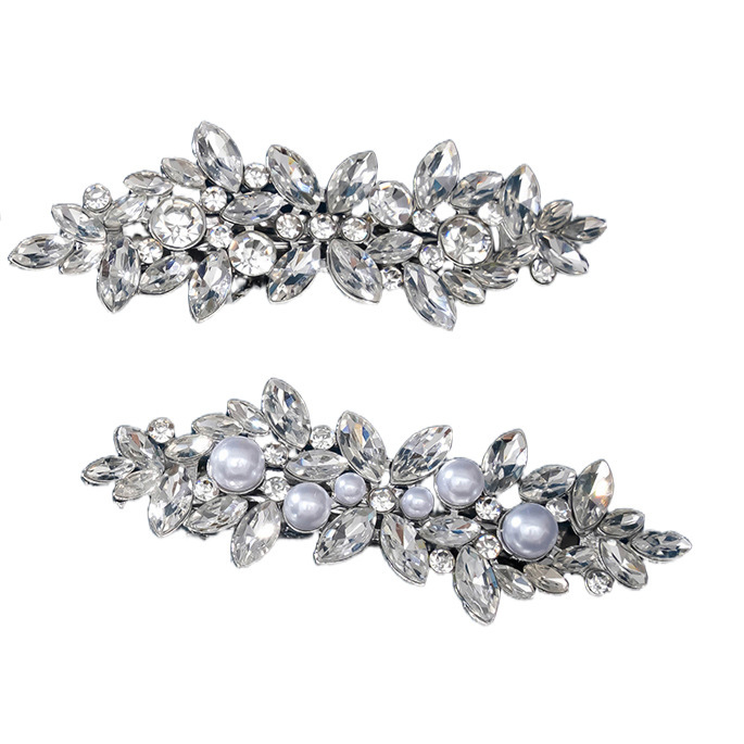 Wholesale of new cross-border elegant and stylish spring clips, alloy hair clips, rhinestone, Korean version of the back of the head ponytail clip headwear pic 27