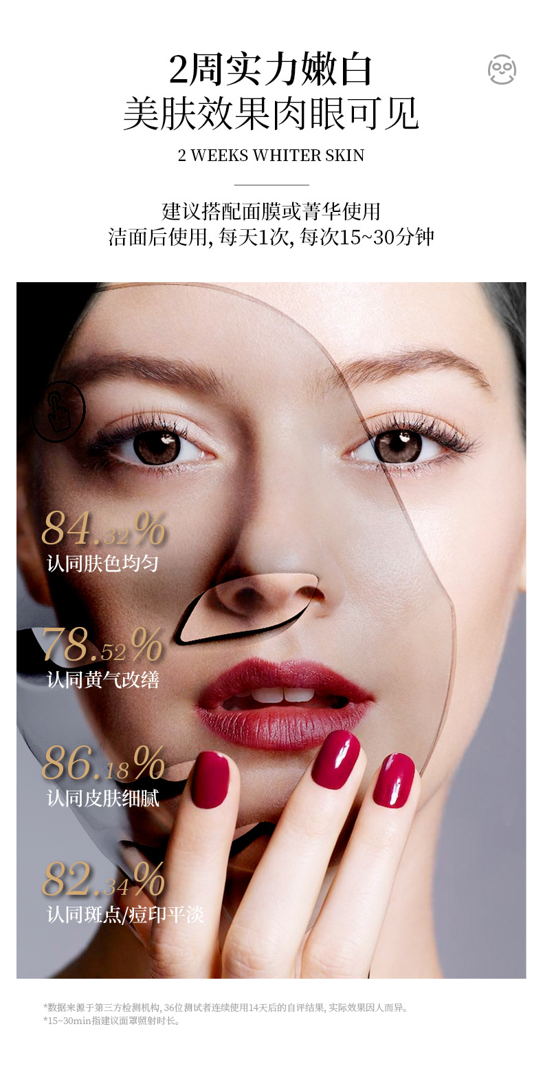 Beauty mask, home color light mask, seven-color spectrometer, beauty device, mask device, color light device, mask beauty device pic 4