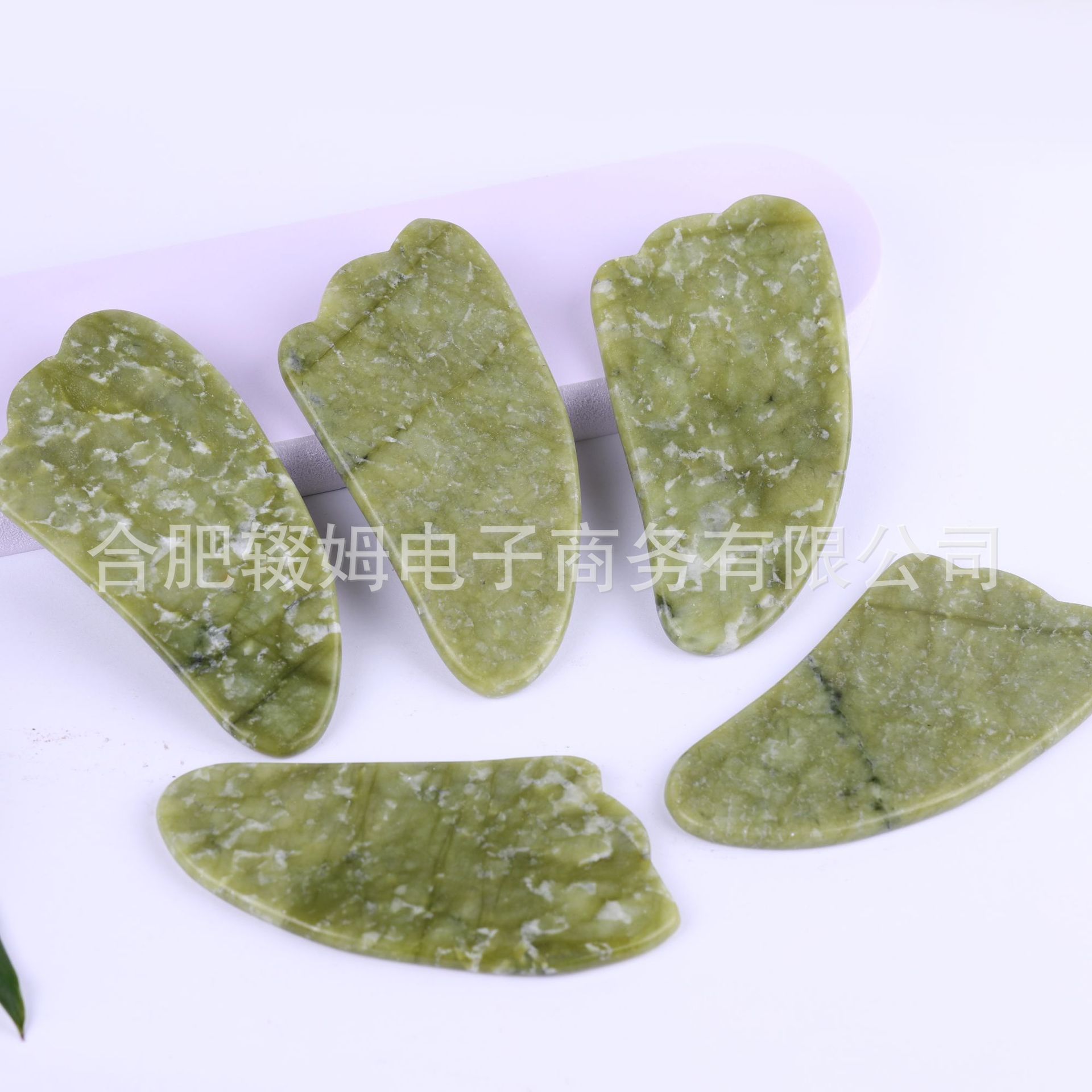 天然岫玉玉石板面部美容按摩器全身通用牛角刮板岫玉刮痧板经络详情21