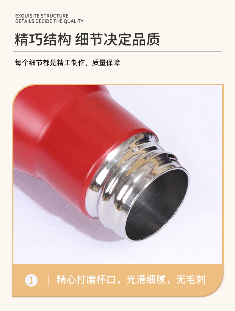 Cross-lens foreign trade cork bottom business 304 insulated cup, stainless steel vacuum double-layer portable coffee cup, car cup pic 6