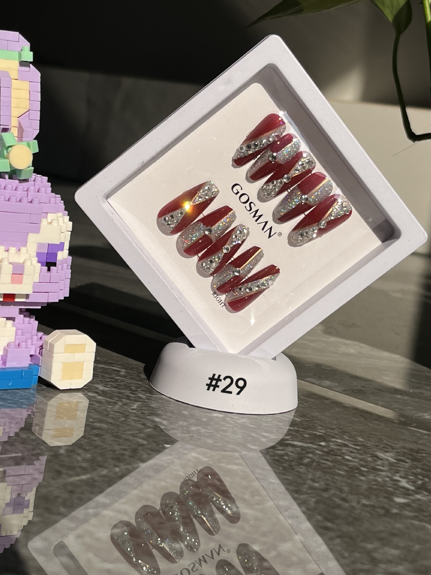 戈斯曼2023新款24片手工穿戴软甲法式中长款温柔气质无痕甲片女美甲贴纸详情10