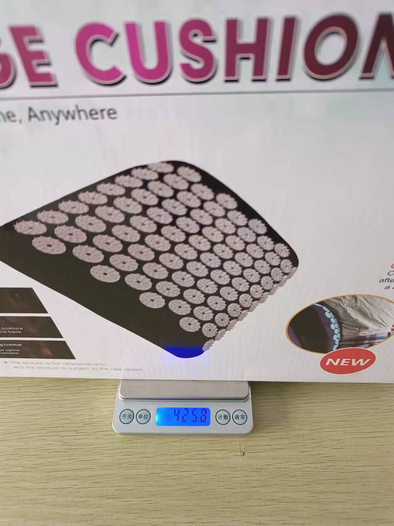 0.1源头厂家新款针刺瑜伽按摩腰靠枕腰部按摩枕针刺枕头特制穴位腰枕详情12