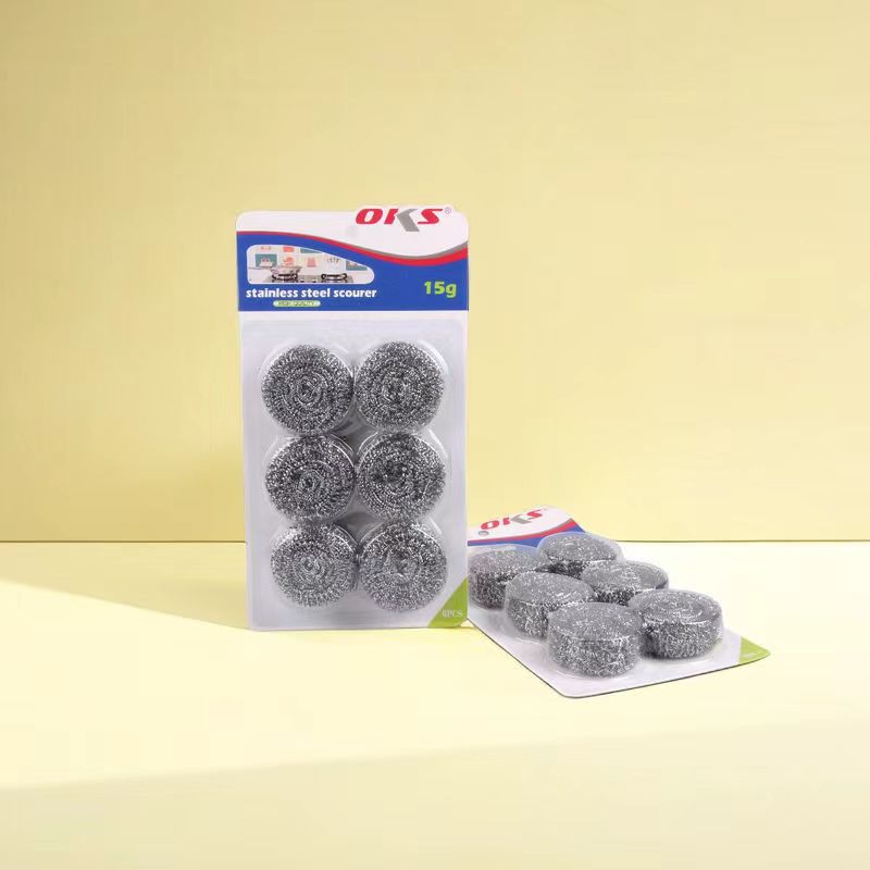 家用钢丝球不锈钢清洁球锅刷洗碗刷钢丝球厨房洗碗清洁球OKS详情2
