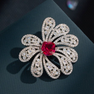 Luz de lujo multicolor cuatro flores broche aleación de cobre micro incrustado con circonio perlas de agua dulce premium sense vestimenta nuevos pins para mujeres pic 6